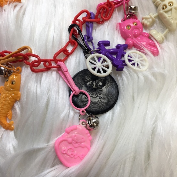 Vintage Jewelry Vintage 8s Plastic Bell Charm Necklace Poshmark
